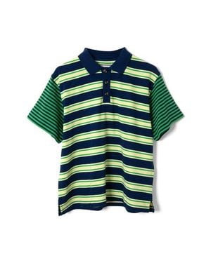 Damson Madder Zia Mix Stripe Rugby Polo - Green