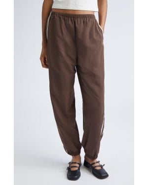 Sandy Liang Paprika Taffeta Track Pants - Brown