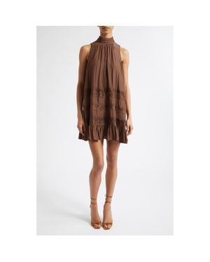 Ramy Brook Samantha Lace Inset Minidress - Brown