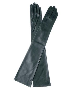 Paula Rowan Montserrat Leather Opera Gloves - Green