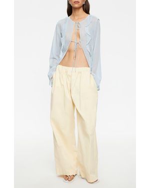 Lioness Barely There Tie Front Top - Natural