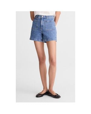 Madewell The Emmy Patch Pocket High Waist Denim Shorts - Blue