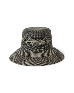 Brixton Lopez Panama Straw Bucket Hat - Black