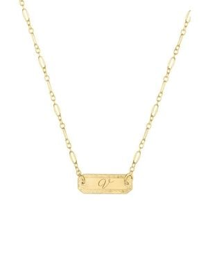 SET & STONES Cora Initial Necklace - Metallic