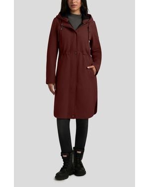 HUNTER Monica Water Repellent Hooded Coat - Red