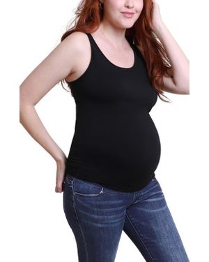 Ingrid & Isabel Maternity Scoop Neck Tank - Black