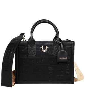 TRUE RELIGION Mega Logo Modern Tote - Black