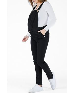 Cache Coeur Sharon Denim Maternity Overalls - Black