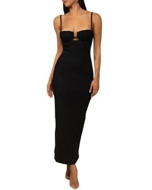 Montce Petal Crochet Cover-Up Maxi Dress - Black