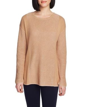Chaus Mixed Gauge Pullover Sweater - Natural