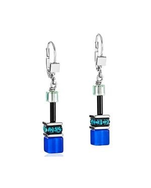 COEUR DE LION Geocube Earrings - Blue
