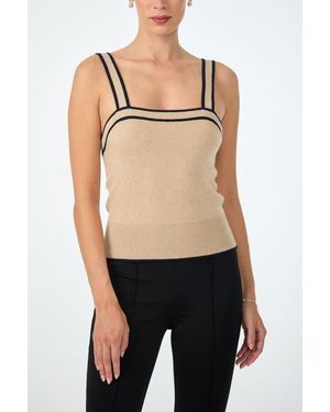 Trina Turk Casady Square Neck Knit Cami - Blue