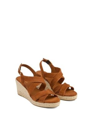 LK Bennett Mariana Slingback Espadrille Platform Wedge Sandal - Brown