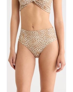 Ramy Brook Dina Leopard Bikini Bottoms - Pink