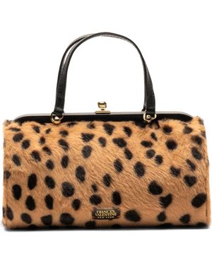 Frances Valentine Petit Michelle Cheetah Print Faux Fur Satchel - Brown