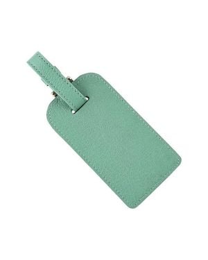 Graphic Image Leather Luggage Tag - Green