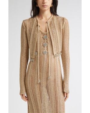 Rabanne Crochet Crop Cardigan - White