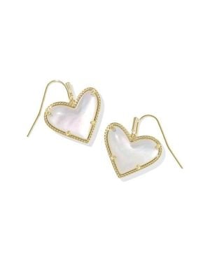 Kendra Scott Ari Heart Drop Earrings - Metallic