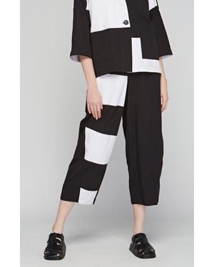 Luukaa Sonata Poplin Pants With Horizontal Coupes - Black