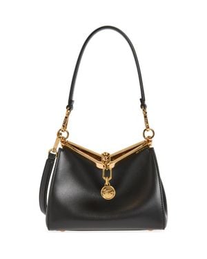 Etro Small Vela Leather Shoulder Bag - Black