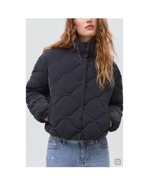 MANGO TEEN Quilted Puffer Coat - Blue
