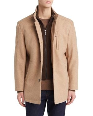 Johnston & Murphy Upton Bib Insert Car Coat - Natural