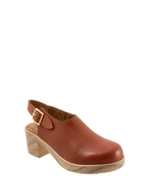 Softwalk Fairbanks Slingback Platform Clog - Brown
