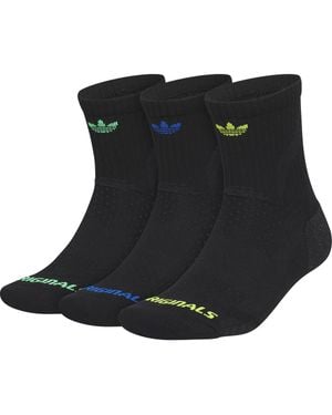 adidas Assorted 3-Pack Originals Tech Socks - Black