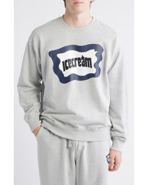 ICECREAM Cotton Graphic Sweatshirt - Gray