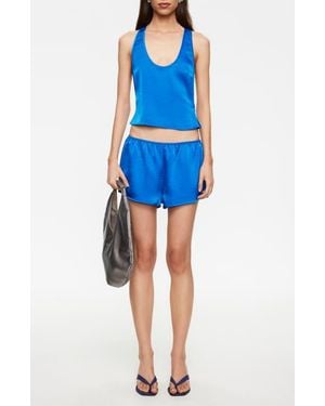Lioness Bare Satin Shorts - Blue