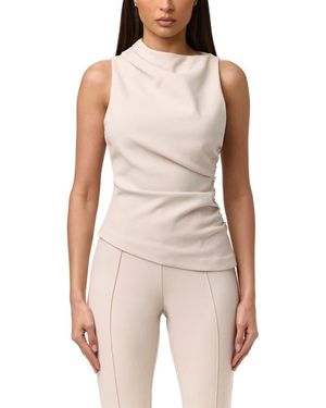 Naked Wardrobe Suiting Asymmetric Top - Natural