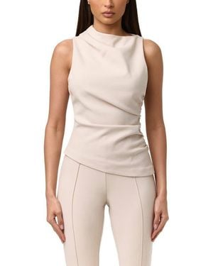 Naked Wardrobe Suiting Asymmetric Top - Natural