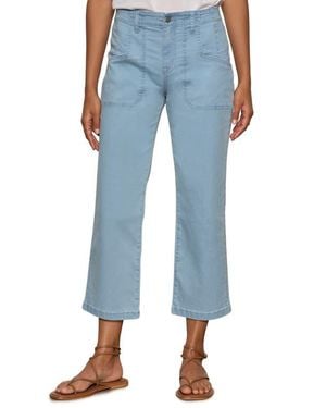 Sanctuary Retreat Mid Rise Crop Straight Leg Utility Pants - Blue