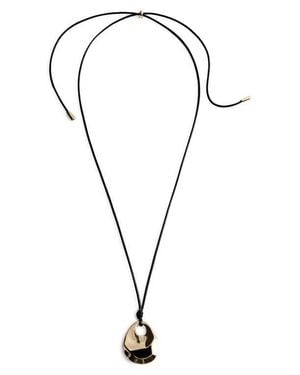 Mango Metal Pendant Necklace - Black