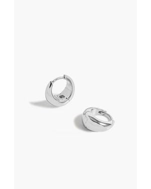 Yoj Mini Pebble Hoop Earrings - Metallic