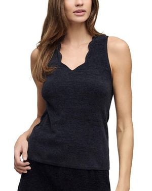 Barefoot Dreams Cozychic Ultra Lite Scallop Tank - Blue