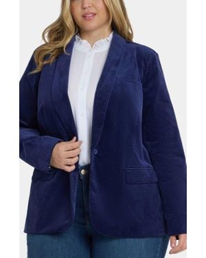 NYDJ Velveteen Tuxedo Jacket - Blue