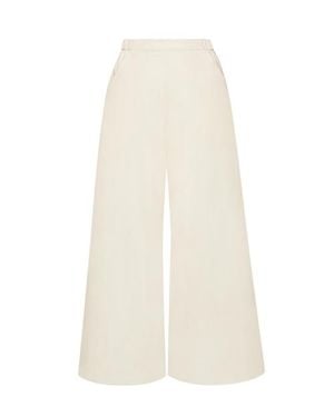 Ansea The Twill Wide Leg Pant - White