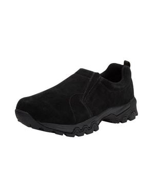 Kingsize Suede Slip On Shoes - Black