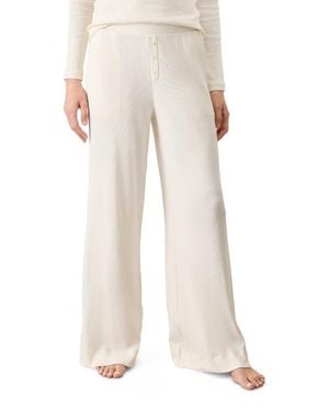 Pact Dream Rib Wide Leg Lounge Pant Made With Organic Cotton - Natural