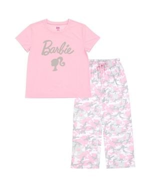 Barbie 2-Piece Pajama Shirt And Pants Set - Pink