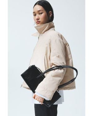 H&M Padded Bomber Jacket - Natural