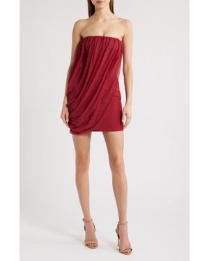 white plunge asymmetric dress by mistress rocks Mistress Rocks