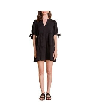English Factory Textured Puff Sleeve Midi Dress | Lyst