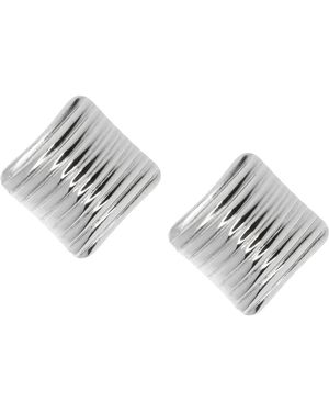 Marlyn Schiff Square Stud Earrings - Metallic