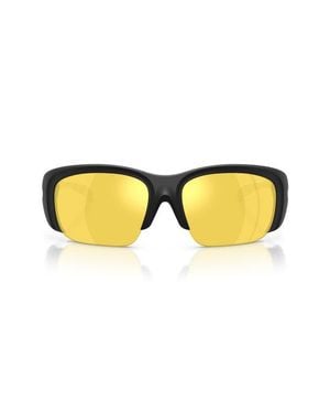 DIESEL 62Mm Oversize Mirrored Pillow Sunglasses - Yellow
