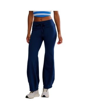 Free People Fp Movement Quick Step Drawstring Flare Pants - Blue