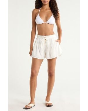 Elan Eyelet Skort - White