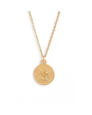 Ellie Vail Genesis Coin Pendant Necklace - Metallic