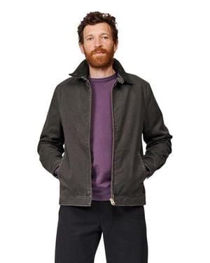 aubi Newland Canvas Harrington Utility Jacket - Gray